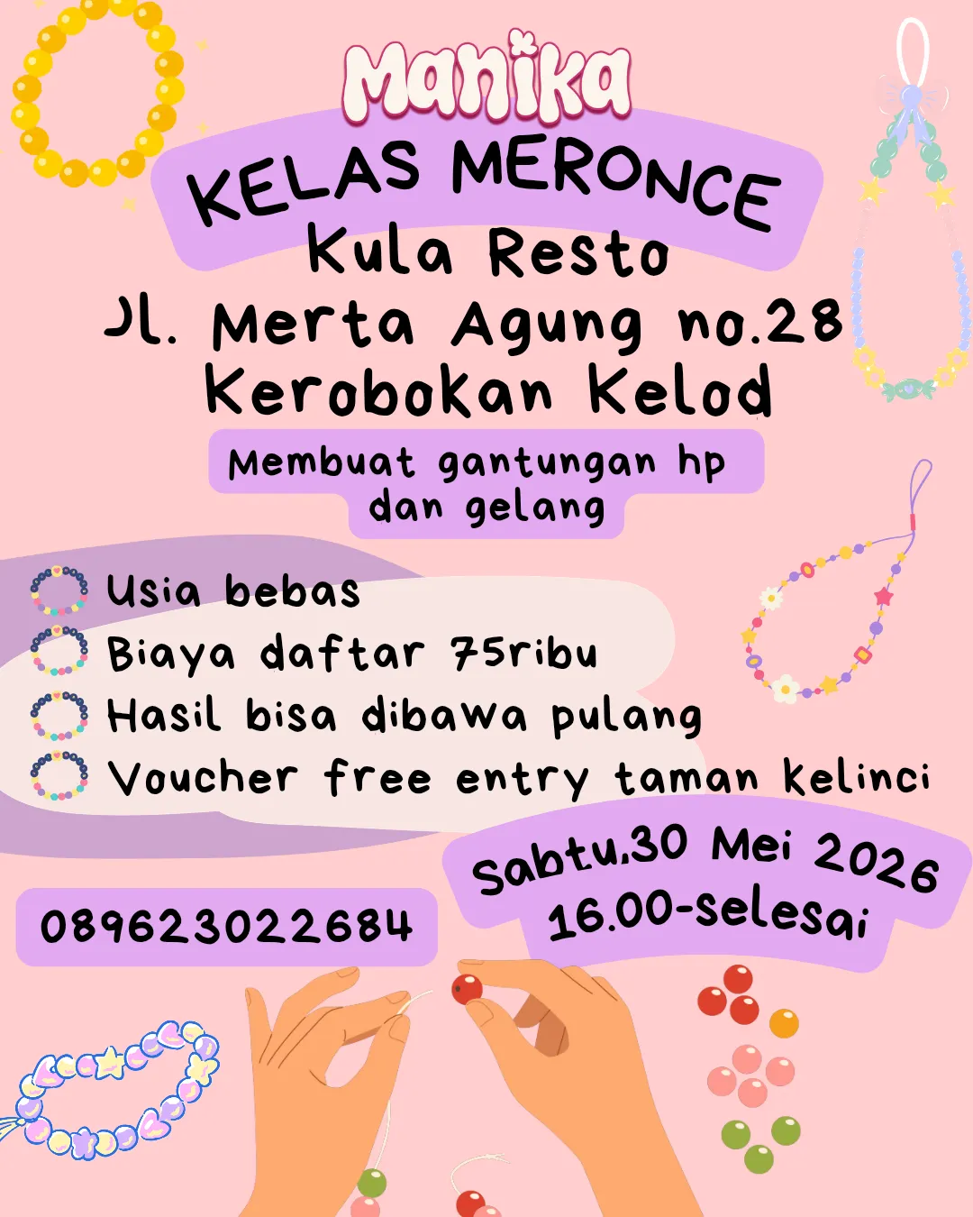 PEKAN PEKEN COMMUNITY MARKET & KELAS MERONCE MANIKA